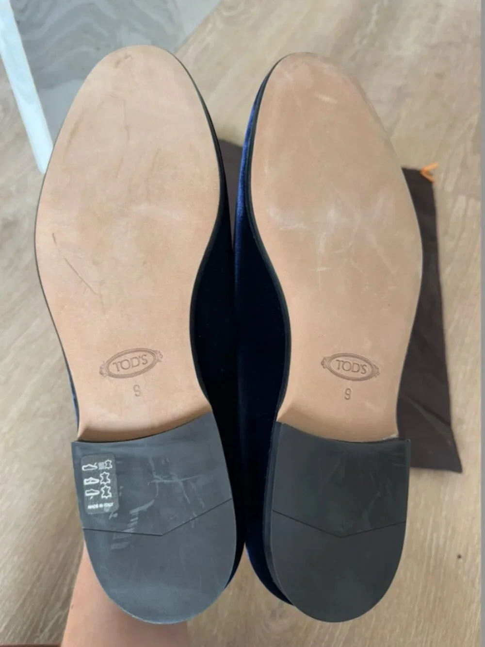 BRAND NEW Tod's Blue Suede Tassel-Detailed Loafers in Size 9